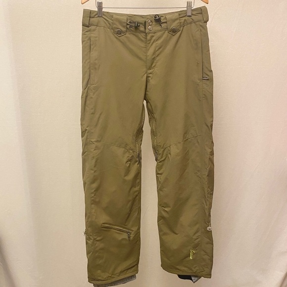 Lamar Snowboard Ski Snow Pants Army Olive Green Women’s Size Large - Picture 12 of 12